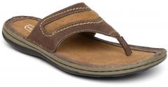 Woodland Men Brown Leather Sandals