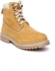 Woodland Men Mustard Yellow Suede Boots