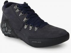 Woodland Navy Blue Flat Boots men