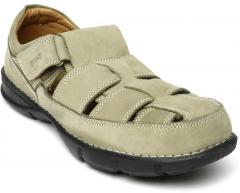 Woodland ProPlanet Men Khaki Leather Closed Sandals