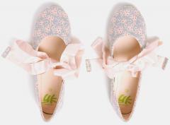 Yk Grey Printed Ballerinas girls