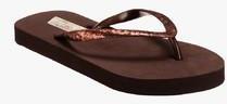 Zachho Brown Flip Flops women