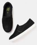 Yk Black Denim Slip On Sneakers Boys