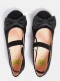 Yk Black Solid Ballerinas Girls