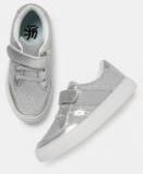 YK Girls Silver Toned Sneakers