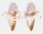 Yk Grey Printed Ballerinas Girls