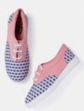 Yk Pink & Blue Printed Sneakers Girls