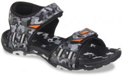 Yuuki Black & Grey Sports Sandals men