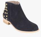 Zebba Blue Heeled Boots Women