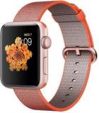 Apple Watch Series 2 42 Mm Rose Gold Aluminum Case With Space Orange / Anthracite Woven Nylon Band Smartwatch