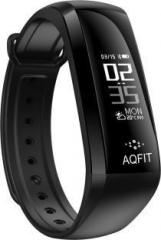 Aqfit Blood Pressure, Blood Oxygen and Heart Rate Smart Fitness Band Tracker with Pedometer & IP67 For Android and iOS