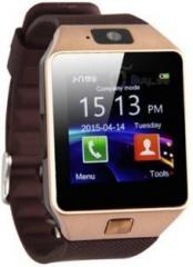 Gazzet oppo 4G Compatible Bluetooth DZ09 Wrist Watch Phone with Camera & SIM Card Support Brown Smartwatch