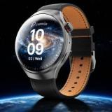 Pebble Dome 3D Spherical Display 1.52 inch Ultra Bright Amoled, Metal Build, Leather Strap Smartwatch