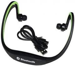 Sunlight Traders BLUETOOTH SPORT HEADSET Original BS 19C WIRELESS HEAD PHONE Green 03 Smart Headphones