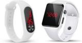 V&y COMBO DIGITAL WHITE LED BAND WATCH