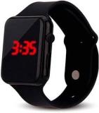 V&y Digital Black LED Band Watch