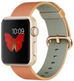 Apple Watch 38 Mm Gold Aluminium Case With Gold / Red Woven Nylon