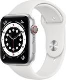 Apple Watch Series 6 GPS + Cellular 44 Mm Silver Aluminium Case With White Sport Band