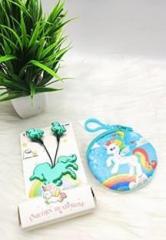 Tera13 Unicorn Earphone for Girls Unicorn Coin Pouch pack of 2 Smart Headphones