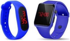 V&y COMBO BLUE DIGITAL LED BAND WATCH