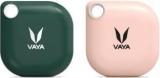 Vaya LYNK Pack Of 2 Smart Bluetooth Tracker Key Finder, Phone Finder, Smart Lost Item Tracker With Replaceable Battery And Key Ring, Color: Green & Rose Location Smart Tracker