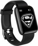 Ykarn Trades ID 116 Plus Matte Black Wireless Smart Band For Men, Women & Kids