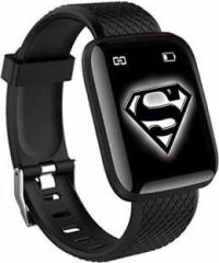 Ykarn Trades ID 116 Plus Matte Black Wireless Smart Band for Men, Women & Kids