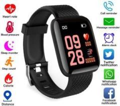 Ykarn Trades VI37_ID116 Pro Fitness Tracking, Step Count Smart Watch Black Only