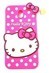 Micomy Cute Hello Kitty Silicone With Pendant Back Case Cover For Samsung Galaxy J7 Pro Pink