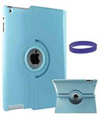 DMG Full 360 Degree Rotating Leather Cover Smart Case for Apple iPad 2/3/4 with DMG Wristband