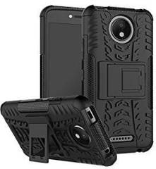 Kaira Motorola Moto C Rugged Dual Layer Kickstand Hybrid Warrior Case Back Cover