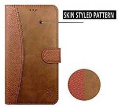 Sun Tigers PU A1SEARIES Leather Wallet Flip Book Cover Case For LG Q6 BROWN.