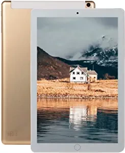 Accreate 10.1 Inch Android 8.0 Ten Core Tablet PC 4+64G WiFi Bluetooth HD Touch Screen Gold EU Plug