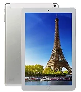 Accreate 10.1 Inch Android 8.0 Ten Core Tablet PC 4+64G WiFi Bluetooth HD Touch Screen Silver US Plug