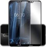 ADRY Tempered Glass 9H [ 3D Black Full Cover ] Hardness Anti Fingerprints Screen Guard Protector For Nokia 6.1 Plus