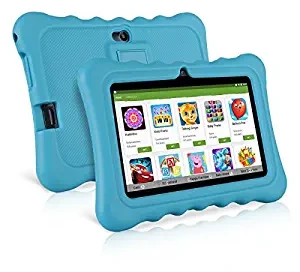 Ainol Q88 Kids Tablet PC, 7 inch Android 7.1 Display 1G RAM 8 GB ROM Tablet Dual 0.3MP Camera Kid Proof Silicone Case Kickstand Available with iWawa for Kids Education Entertainment Blue