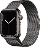 Apple Watch Series 7 Graphite Stainless Steel Case With Graphite Milanese Loop