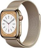 Apple Watch Series 8 GPS + Cellular 41mm Gold Stainless Steel Case With Gold Milanese Loop