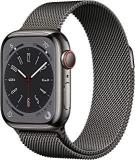 Apple Watch Series 8 GPS + Cellular 41mm Graphite Stainless Steel Case With Graphite Milanese Loop