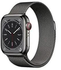 Apple Watch Series 8 GPS + Cellular 41mm Graphite Stainless Steel Case with Graphite Milanese Loop