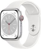 Apple Watch Series 8 GPS + Cellular 45mm Silver Aluminium Case With White Sport Band Regular