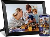 Digital Photo Frame 10.1 Inch WiFi Digital Picture Frame IPS Touch Screen, 16GB Internal Storage, Compatible With Android & IOS, Auto Rotate, Easy Setup To Share Photos Or Videos Remotely Via Whale Photo APP