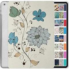 DuraSafe Cases for iPad 6 5 Gen Air 2 1 9.7 [iPad Air 1st 2nd 5th 6th Generation] A1893 A1954 A1822 A1823 Printed Lightweight Shock Absorbant Flexible TPU Protective Clear Case Watercolor Flowers