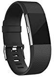 House Of Quirk Replacement Bands Compatible For Fitbit Charge 2, Classic & Special Edition Adjustable Sport Wristbands Black