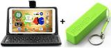 IKALL N4 Dual Sim 4G Calling Tablet With Keyboard & 2600 Mah Power Bank White