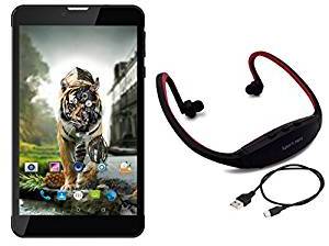 IKALL N4 Dual Sim 4G Calling Tablet With Neckband Black