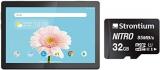 Lenovo Tab M10 FHD REL Tablet, Black + Strontium Nitro 32GB Micro SDHC Memory Card 85MB/s UHS I U1 Class 10 High Speed