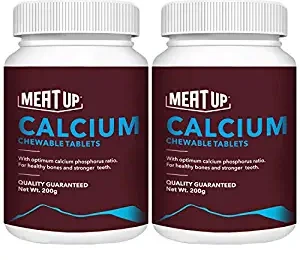 Meat Up Calcium Chewable Tablet Dog Supplement, 50 Pcs