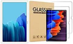 Samsung Galaxy Tab A7 26.31 cm, Slim Metal Body, Quad Speakers with Dolby Atmos, RAM 3 GB, ROM 32 GB Expandable, Wi Fi only, Silver + 2 Pack Tempered