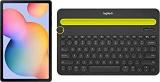 Samsung Galaxy Tab S6 Lite 26.31 Cm, S Pen In Box, Slim And Light, Dolby Atmos Sound, 4 GB RAM, 64 GB ROM, Wi Fi+LTE, Oxford Grey + Logitech K480 Bluetooth Keyboard